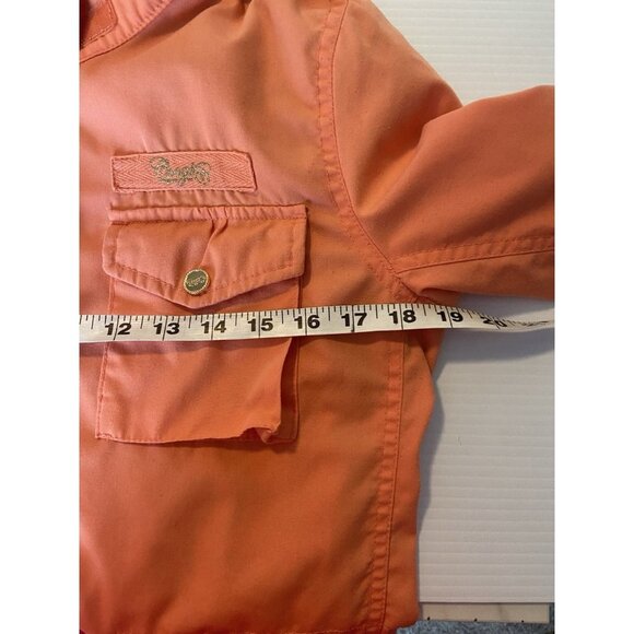 Coogi Jacket Womens Size M Orange Studded Hood Casual Full Zip Australia Cotton - Picture 15 of 16